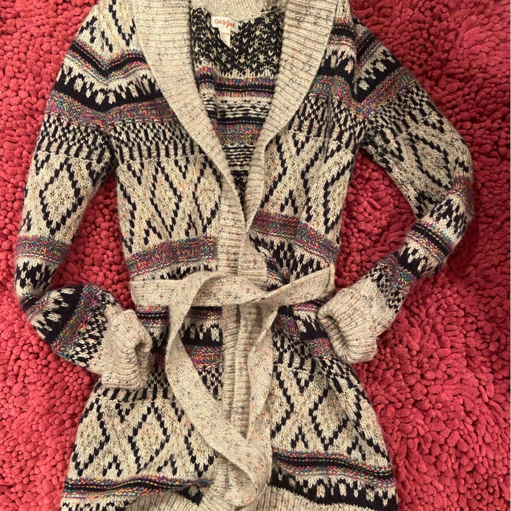 Cat and Jack cardigan metallic sparkly size 10-12 nwot